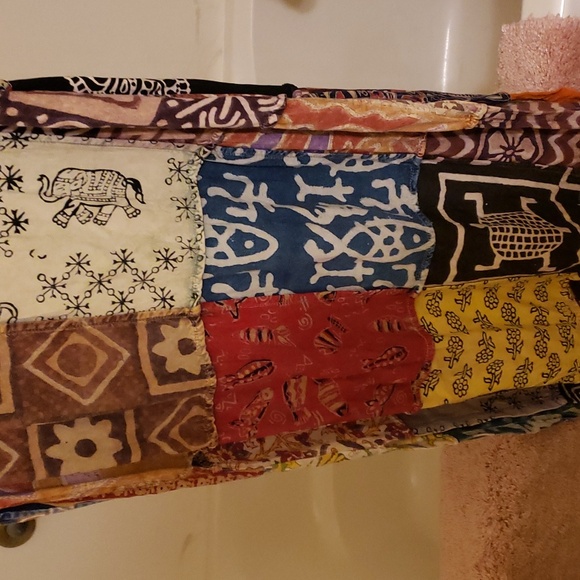 Vintage Sacred Threads Maxi Slip Drss With Side Slips Sz S - Picture 6 of 13